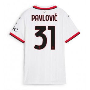 AC Milan Strahinja Pavlovic #31 Dámské Venkovní Dres 2024-25 Krátký Rukáv